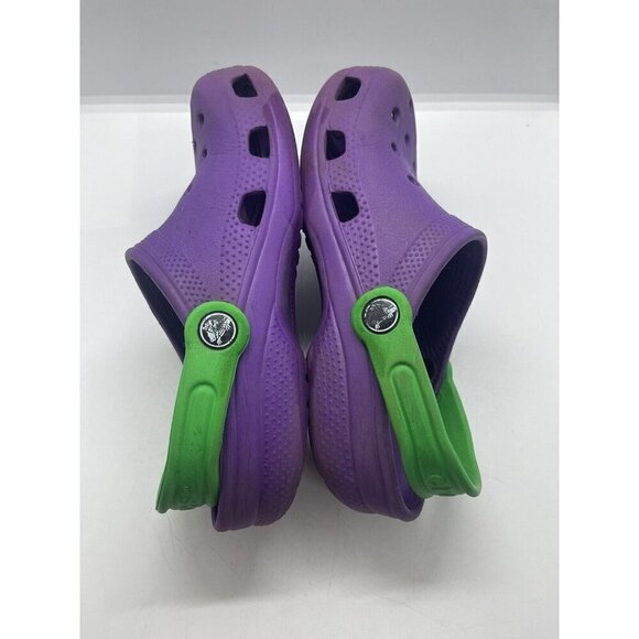 Crocs Women's Classic Clogs Sandals Slip On Water Shoes Purple Green Size W4 M2 - Picture 5 of 6